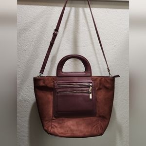 Anthropologie- purse/laptop bag, brown